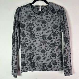 Athleta Long Sleeve Floral Workout Shirt